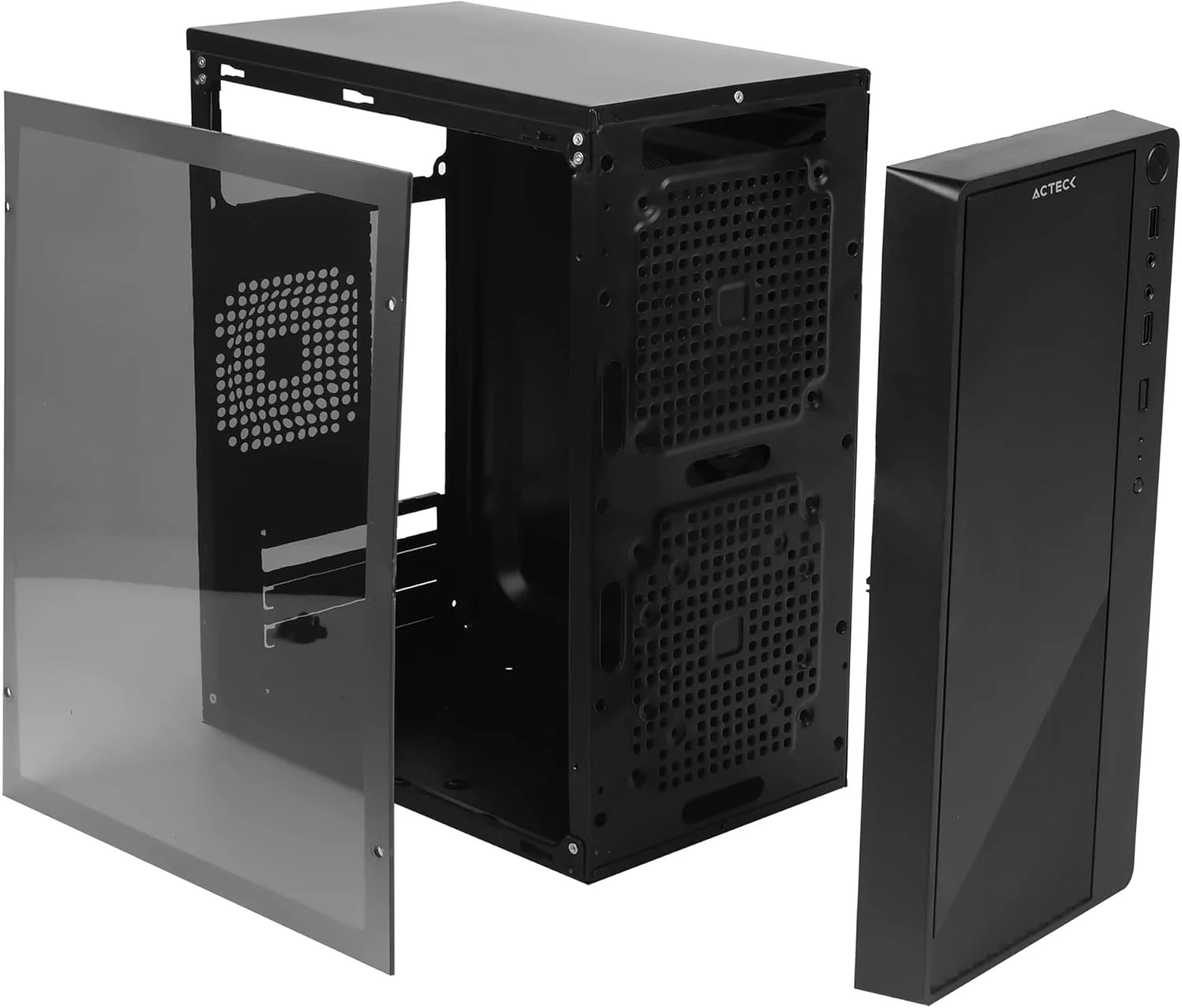 Gabinete Acteck Kioto Gc220 Micro Tower, Fuente 500w, Negro